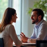 Séance d'entretien entre recruteur et candidat
